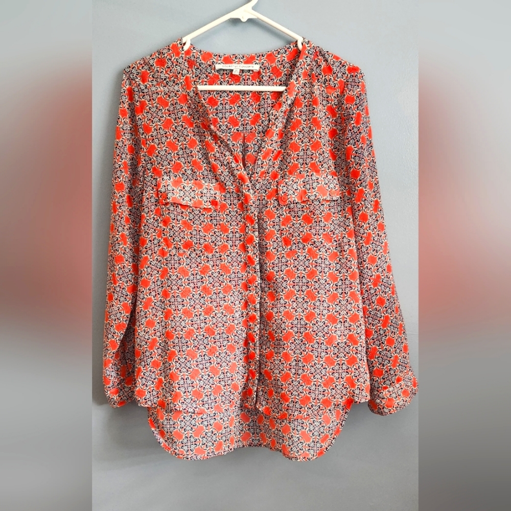 EUC COLLECTIVE CONCEPTS semi-sheer popover blouse Medium